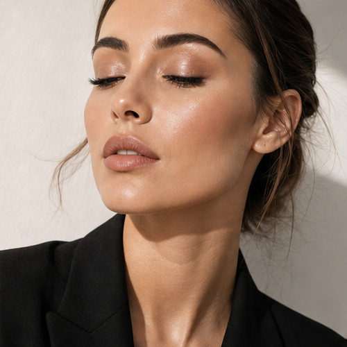 Makijaż glow w stylu fashion editorial