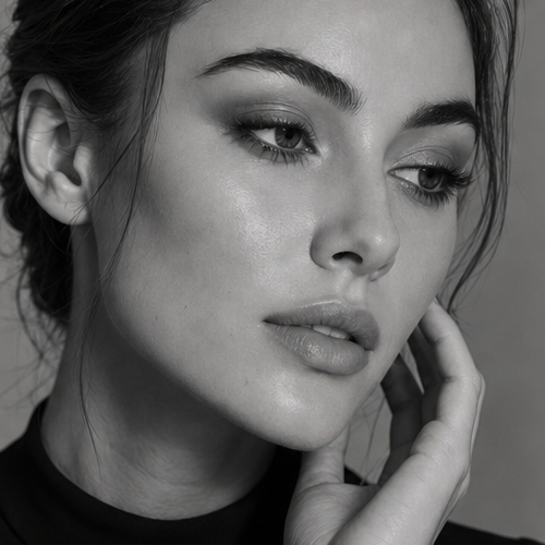 Czarno-biały portret beauty