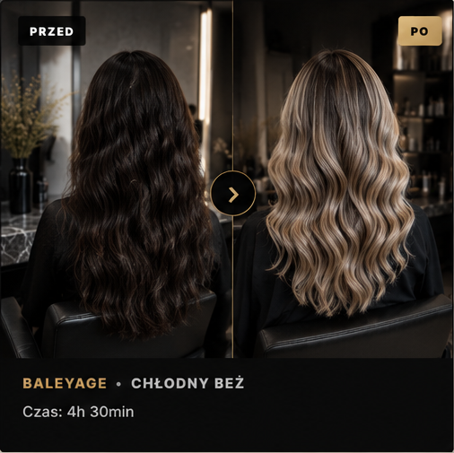 Metamorfoza włosów: baleyage chłodny beż