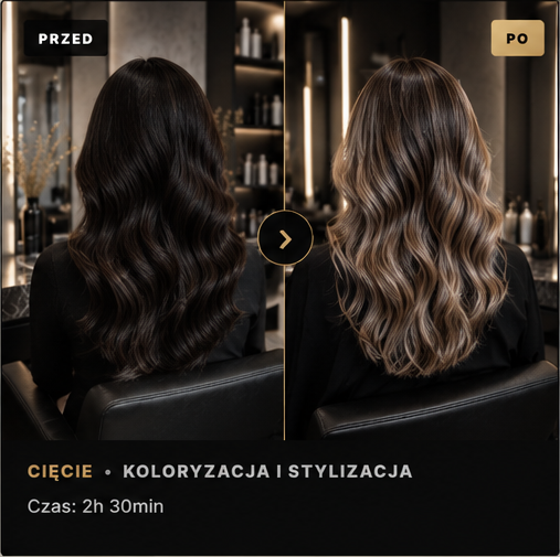 Metamorfoza włosów: cięcie koloryzacja i stylizacja